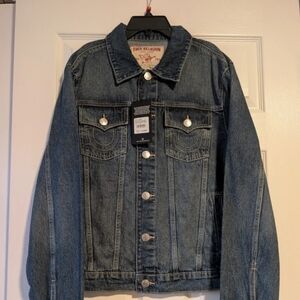 True Religion Jesse Denim Trucker Jacket dark wash